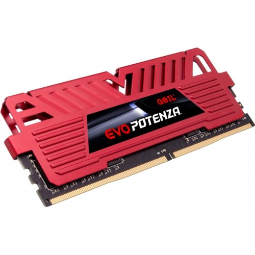 Модуль памяті для компютера DDR4 16GB 2666 MHz Evo Potenza Red Geil (GPR416GB2666C19SC)