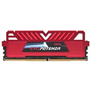 Модуль памяті для компютера DDR4 16GB 2666 MHz Evo Potenza Red Geil (GPR416GB2666C19SC)