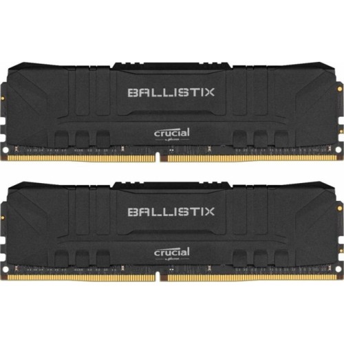 Модуль памяті для компютера DDR4 16GB (2x8GB) 2666 MHz Ballistix Black Micron (BL2K8G26C16U4B)