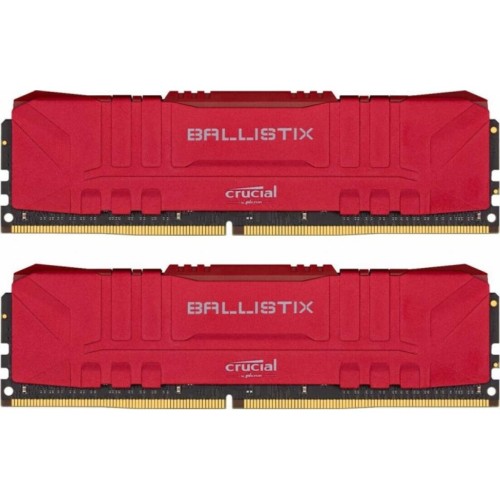 Модуль памяті для компютера DDR4 16GB (2x8GB) 2666 MHz Ballistix Red Micron (BL2K8G26C16U4R)