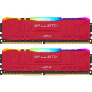 Модуль памяті для компютера DDR4 16GB (2x8GB) 3200 MHz Ballistix Red RGB Micron (BL2K8G32C16U4RL)