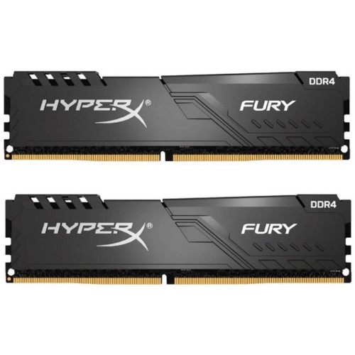 Модуль памяті для компютера DDR4 64GB (2x32GB) 3200 MHz HyperX Fury Black Kingston Fury (ex.HyperX) (HX432C16FB3K2/64)