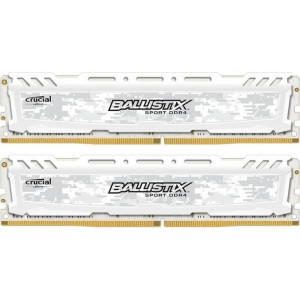 Модуль памяті для компютера DDR4 16GB (2x8GB) 3200 MHz Ballistix Sport LT White Micron (BLS2K8G4D32AESCK)