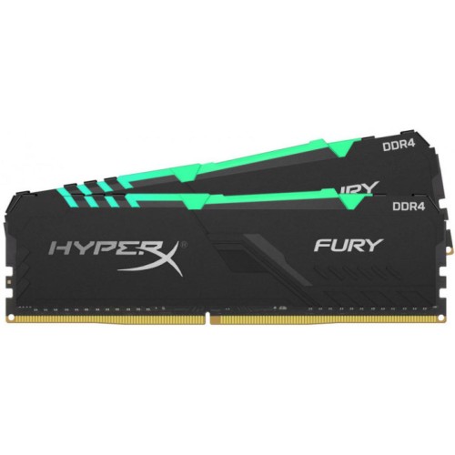 Модуль памяті для компютера DDR4 32GB (2x16GB) 3733 MHz HyperX Fury RGB Kingston Fury (ex.HyperX) (HX437C19FB3AK2/32)