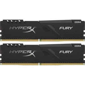 Модуль памяті для компютера DDR4 64GB (2x32GB) 2666 MHz HyperX Fury Black Kingston Fury (ex.HyperX) (HX426C16FB3K2/64)