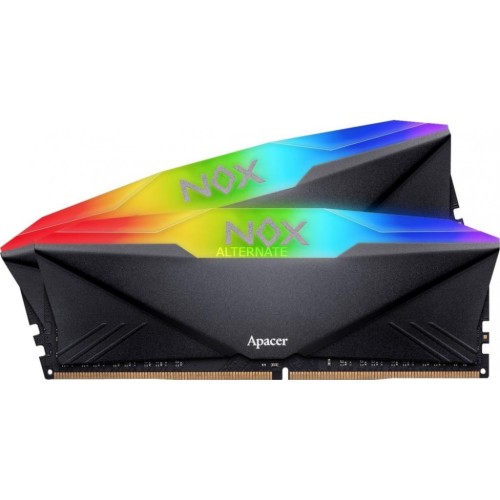 Модуль памяті для компютера DDR4 16GB (2x8GB) 2666 MHz NOX RGB Apacer (AH4U16G26C08YNBAA-2)