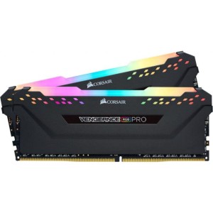 Модуль памяті для компютера DDR4 32GB (2x16GB) 3200 MHz Vengeance RGB Pro Black Corsair (CMW32GX4M2C3200C16)