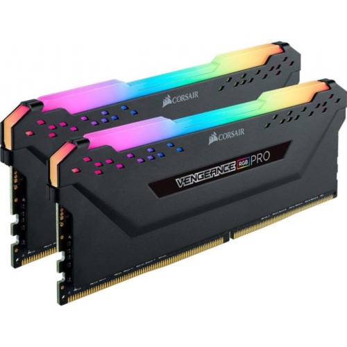 Модуль памяті для компютера DDR4 32GB (2x16GB) 3200 MHz Vengeance RGB Pro Black Corsair (CMW32GX4M2C3200C16)