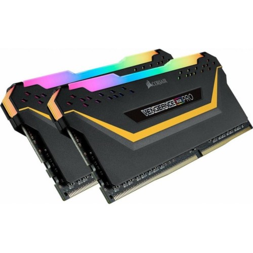 Модуль памяті для компютера DDR4 16GB (2x8GB) 3200 MHz Vengeance RGB Pro Black Corsair (CMW16GX4M2C3200C16-TUF)