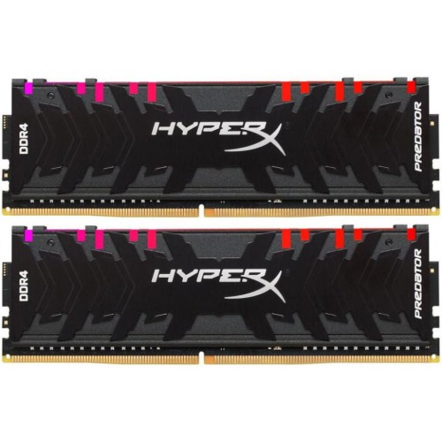 Модуль памяті для компютера DDR4 16GB (2x8GB) 3600 MHz HyperX Predator RGB Kingston Fury (ex.HyperX) (HX436C17PB4AK2/16)