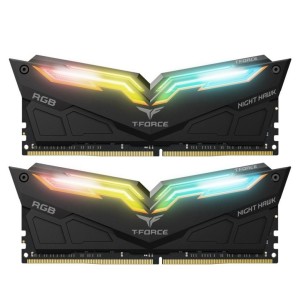 Модуль памяті для компютера DDR4 32GB (2x16GB) 3200 MHz T-Force Night Hawk RGB Black Team (TF1D432G3200HC16CDC01)