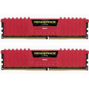 Модуль памяті для компютера DDR4 32GB (2x16GB) 2400 MHz Vengeance LPX Red Corsair (CMK32GX4M2A2400C14R)