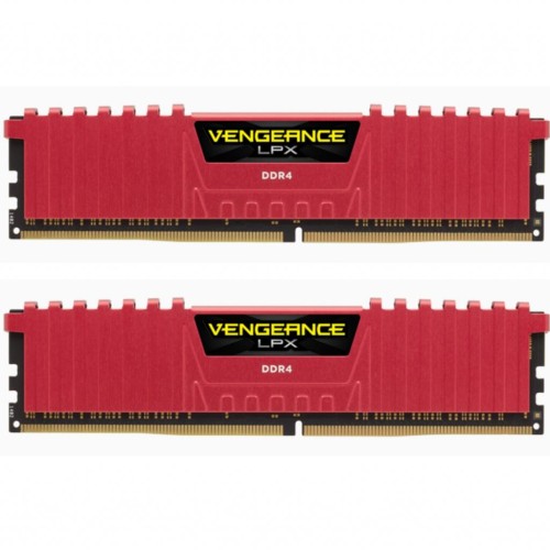 Модуль памяті для компютера DDR4 32GB (2x16GB) 2400 MHz Vengeance LPX Red Corsair (CMK32GX4M2A2400C14R)