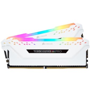 Модуль памяті для компютера DDR4 32GB (2x16GB) 3200 MHz Vengeance RGB Pro White Corsair (CMW32GX4M2C3200C16W)