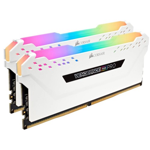 Модуль памяті для компютера DDR4 32GB (2x16GB) 3200 MHz Vengeance RGB Pro White Corsair (CMW32GX4M2C3200C16W)