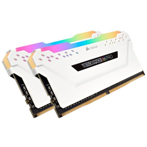 Модуль памяті для компютера DDR4 32GB (2x16GB) 3200 MHz Vengeance RGB Pro White Corsair (CMW32GX4M2C3200C16W)