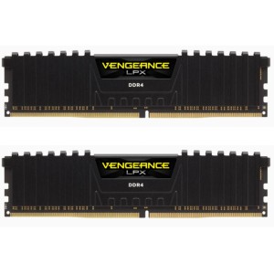 Модуль памяті для компютера DDR4 16GB (2x8GB) 2400 MHz Vengeance LPX Black Corsair (CMK16GX4M2Z2400C16)