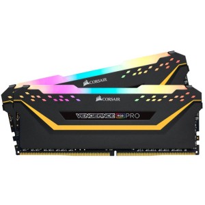 Модуль памяті для компютера DDR4 16GB (2x8GB) 3000 MHz Vengeance RGB Pro Black Corsair (CMW16GX4M2C3000C15-TUF)