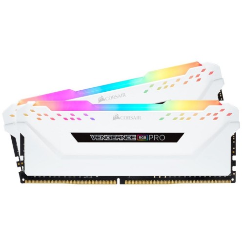 Модуль памяті для компютера DDR4 16GB (2x8GB) 3200 MHz Vengeance RGB Pro White Corsair (CMW16GX4M2C3200C16W)