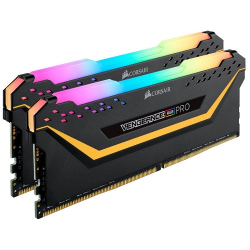 Модуль памяті для компютера DDR4 16GB (2x8GB) 3600 MHz Vengeance RGB Pro Black Corsair (CMW16GX4M2C3600C18)