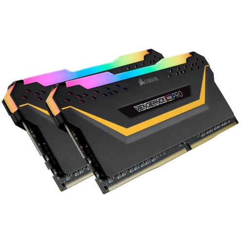 Модуль памяті для компютера DDR4 16GB (2x8GB) 3600 MHz Vengeance RGB Pro Black Corsair (CMW16GX4M2C3600C18)