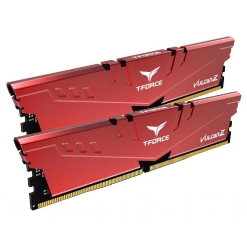 Модуль памяті для компютера DDR4 8GB (2x4GB) 2666 MHz T-Force Vulcan Z Red Team (TLZRD48G2666HC18HDC01)