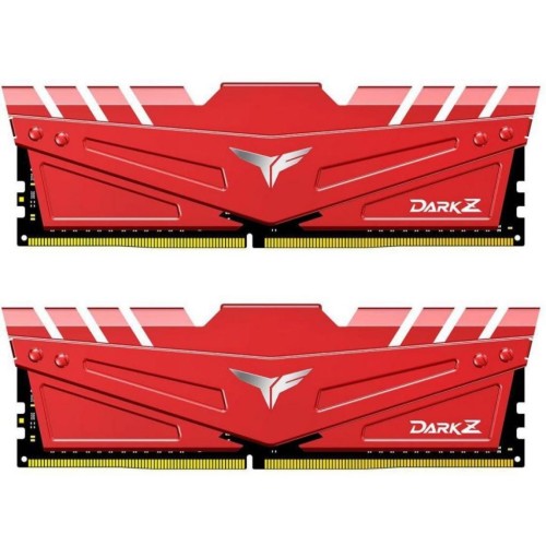 Модуль памяті для компютера DDR4 16GB (2x8GB) 3000 MHz T-Force Dark Z Red Team (TDZRD416G3000HC16CDC01)