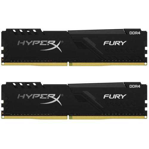 Модуль памяті для компютера DDR4 16GB (2x8GB) 3600 MHz HyperX Fury Black Kingston Fury (ex.HyperX) (HX436C17FB3K2/16)