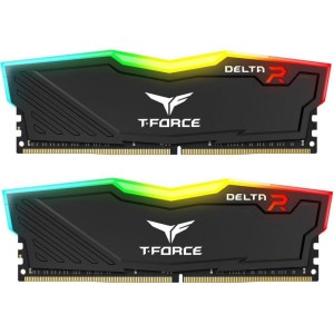 Модуль памяті для компютера DDR4 32GB (2x16GB) 3200 MHz T-Force Delta Black RGB Team (TF3D432G3200HC16CDC01)