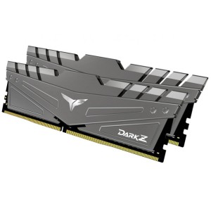 Модуль памяті для компютера DDR4 16GB (2x8GB) 3200 MHz T-Force Dark Z Gray Team (TDZGD416G3200HC16CDC01)