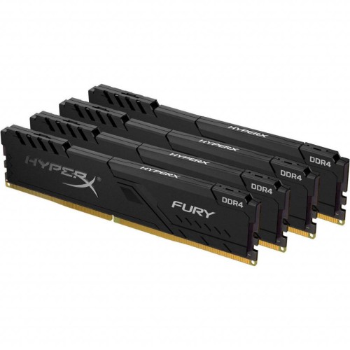 Модуль памяті для компютера DDR4 64GB (4x16GB) 2400 MHz Fury Black Kingston Fury (ex.HyperX) (HX424C15FB4K4/64)