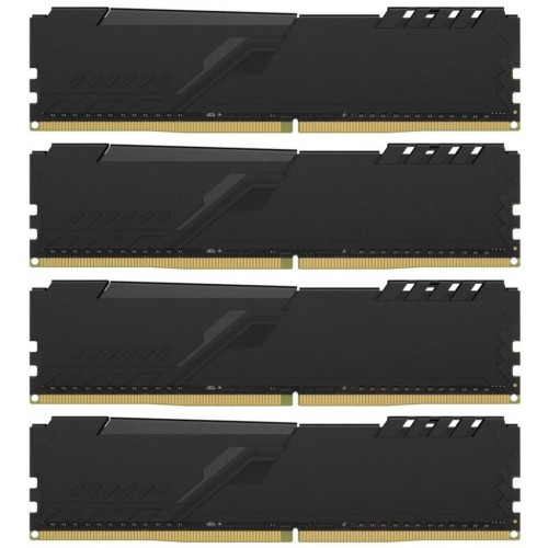 Модуль памяті для компютера DDR4 64GB (4x16GB) 2400 MHz Fury Black Kingston Fury (ex.HyperX) (HX424C15FB4K4/64)