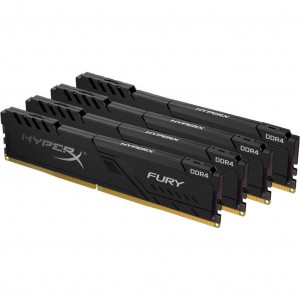 Модуль памяті для компютера DDR4 64GB (4x16GB) 3000 MHz Fury Black Kingston Fury (ex.HyperX) (HX430C16FB4K4/64)