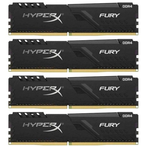 Модуль памяті для компютера DDR4 64GB (4x16GB) 3466 MHz Fury Black Kingston Fury (ex.HyperX) (HX434C17FB4K4/64)