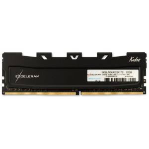 Модуль памяті для компютера DDR4 32GB 2400 MHz Black Kudos eXceleram (EKBLACK4322417C)