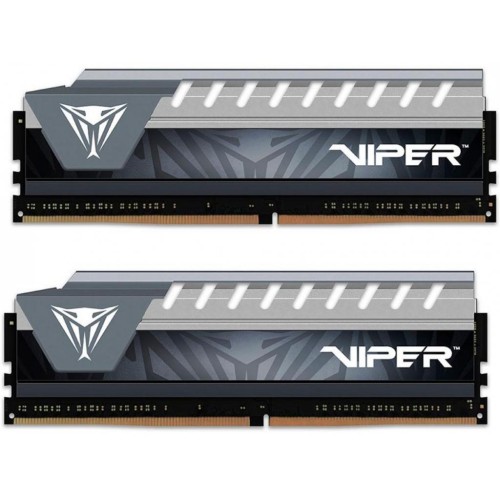 Модуль памяті для компютера DDR4 32GB (2x16GB) 2666 MHz Viper Elite Black/Gray Patriot (PVE432G266C6KGY)