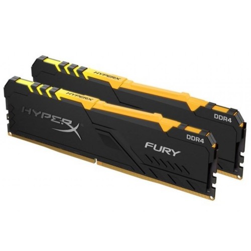 Модуль памяті для компютера DDR4 64GB (2x32GB) 2666 MHz HyperX Fury RGB Kingston Fury (ex.HyperX) (HX426C16FB3AK2/64)