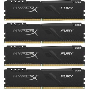 Модуль памяті для компютера DDR4 128GB (4x32GB) 3200 MHz HyperX Fury Black Kingston Fury (ex.HyperX) (HX432C16FB3K4/128)
