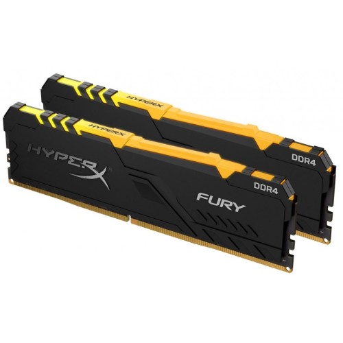 Модуль памяті для компютера DDR4 32GB (2x16GB) 2666 MHz HyperX Fury RGB Kingston Fury (ex.HyperX) (HX426C16FB4AK2/32)