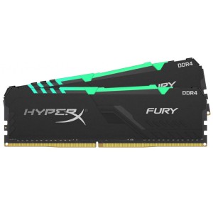 Модуль памяті для компютера DDR4 32GB (2x16GB) 2666 MHz HyperX Fury RGB Kingston Fury (ex.HyperX) (HX426C16FB4AK2/32)