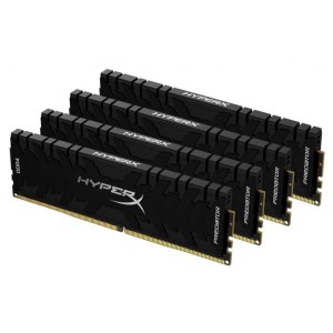 Модуль памяті для компютера DDR4 128GB (4x32GB) 3200 MHz HyperX Predator Black Kingston Fury (ex.HyperX) (HX432C16PB3K4/128)