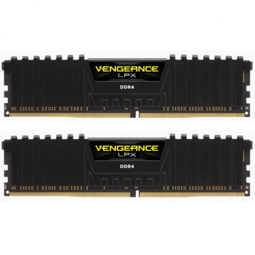 Модуль памяті для компютера DDR4 16GGB (2x8GB) 3600 MHz Vengeance LPX Black Corsair (CMK16GX4M2C3600C20)