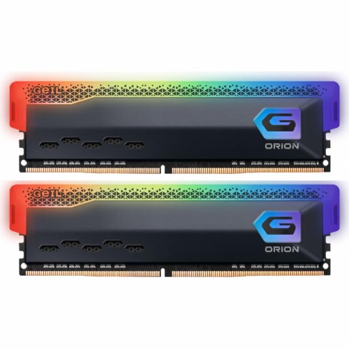 Модуль памяті для компютера DDR4 16GB (2x8GB) 3600 MHz Orion RGB Titanium Gray Geil (GOSG416GB3600C18BDC)