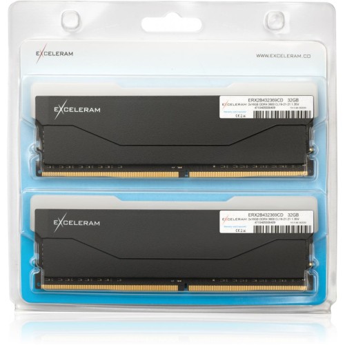 Модуль памяті для компютера DDR4 32GB (2x16GB) 3600 MHz RGB X2 Series Black eXceleram (ERX2B432369CD)