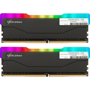 Модуль памяті для компютера DDR4 32GB (2x16GB) 3600 MHz RGB X2 Series Black eXceleram (ERX2B432369CD)