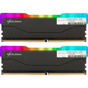 Модуль памяті для компютера DDR4 32GB (2x16GB) 2666 MHz RGB X2 Series Black eXceleram (ERX2B432269CD)