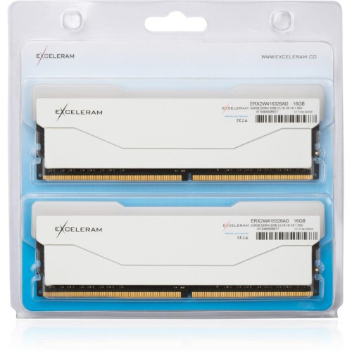 Модуль памяті для компютера DDR4 16GB (2x8GB) 3200 MHz RGB X2 Series White eXceleram (ERX2W416326AD)