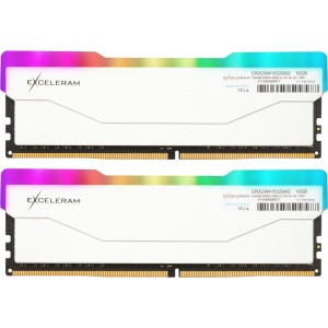 Модуль памяті для компютера DDR4 16GB (2x8GB) 3200 MHz RGB X2 Series White eXceleram (ERX2W416326AD)