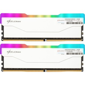 Модуль памяті для компютера DDR4 32GB (2x16GB) 3600 MHz RGB X2 Series White eXceleram (ERX2W432369CD)