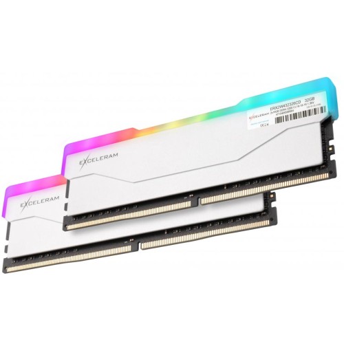 Модуль памяті для компютера DDR4 32GB (2x16GB) 3200 MHz RGB X2 Series White eXceleram (ERX2W432326CD)